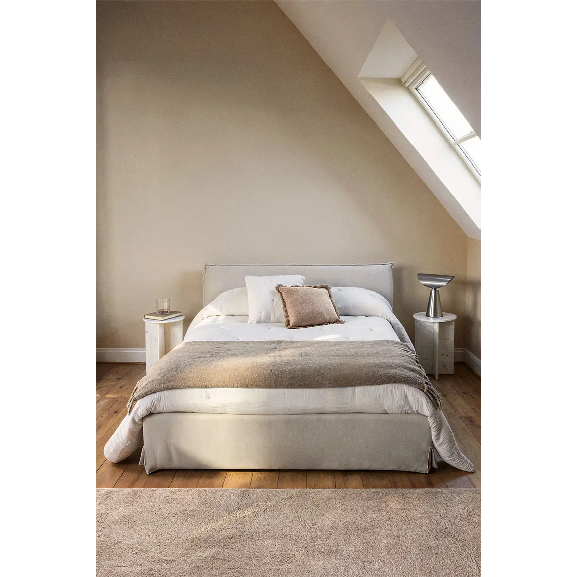 Velora · Cama infantil con canapé en chenilla 90x190 3