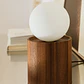 Lámpara de mesa con base cilíndrica en madera de acacia - Miniatura 1