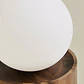 Lámpara de mesa con base cilíndrica en madera de acacia - Miniatura 5
