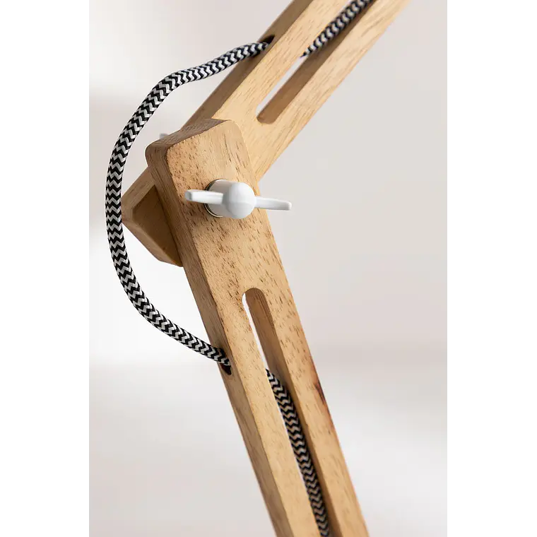 Lámpara de mesa en madera y hierro 8