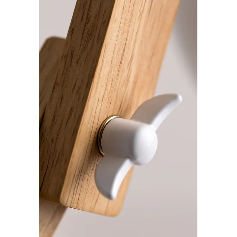 Lámpara de mesa en madera y hierro 9