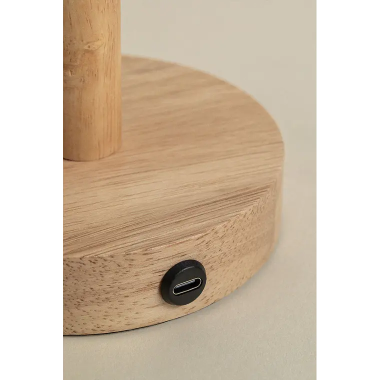 Lámpara de mesa inalámbrica en madera 7