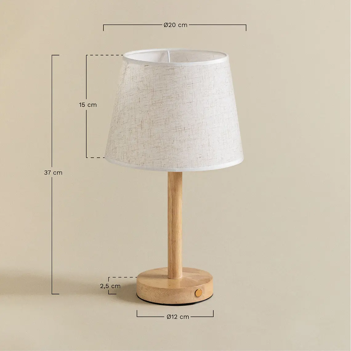 Lámpara de mesa inalámbrica en madera 9