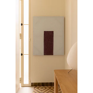 Lienzo decorativo 80x100 cm en lino con textura de escayola Soria