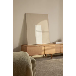 Lienzo decorativo 80x100 cm en lino con textura de escayola Soria