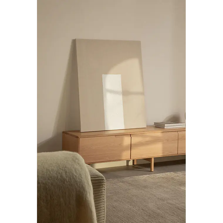 Lienzo decorativo 80x100 cm en lino con textura de escayola Soria 2