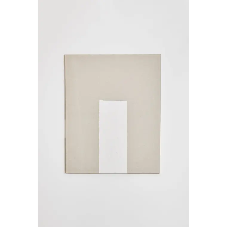 Lienzo decorativo 80x100 cm en lino con textura de escayola Soria 3