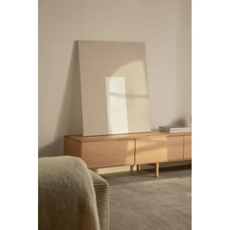 Lienzo decorativo 80x100 cm en lino con textura de escayola Soria 8