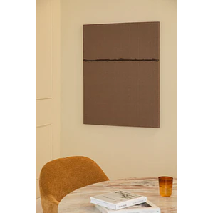 Lienzo decorativo 80x100 cm pintado a mano sobre lino con relieve de escayola Pavia