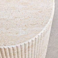 Mesa auxiliar para jardín redonda Ø40 cm en cemento look travertino Morina - Miniatura 6