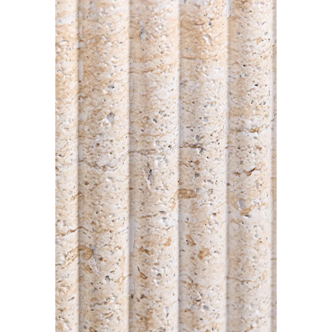 Mesa auxiliar para jardín redonda Ø40 cm en cemento look travertino Morina 7