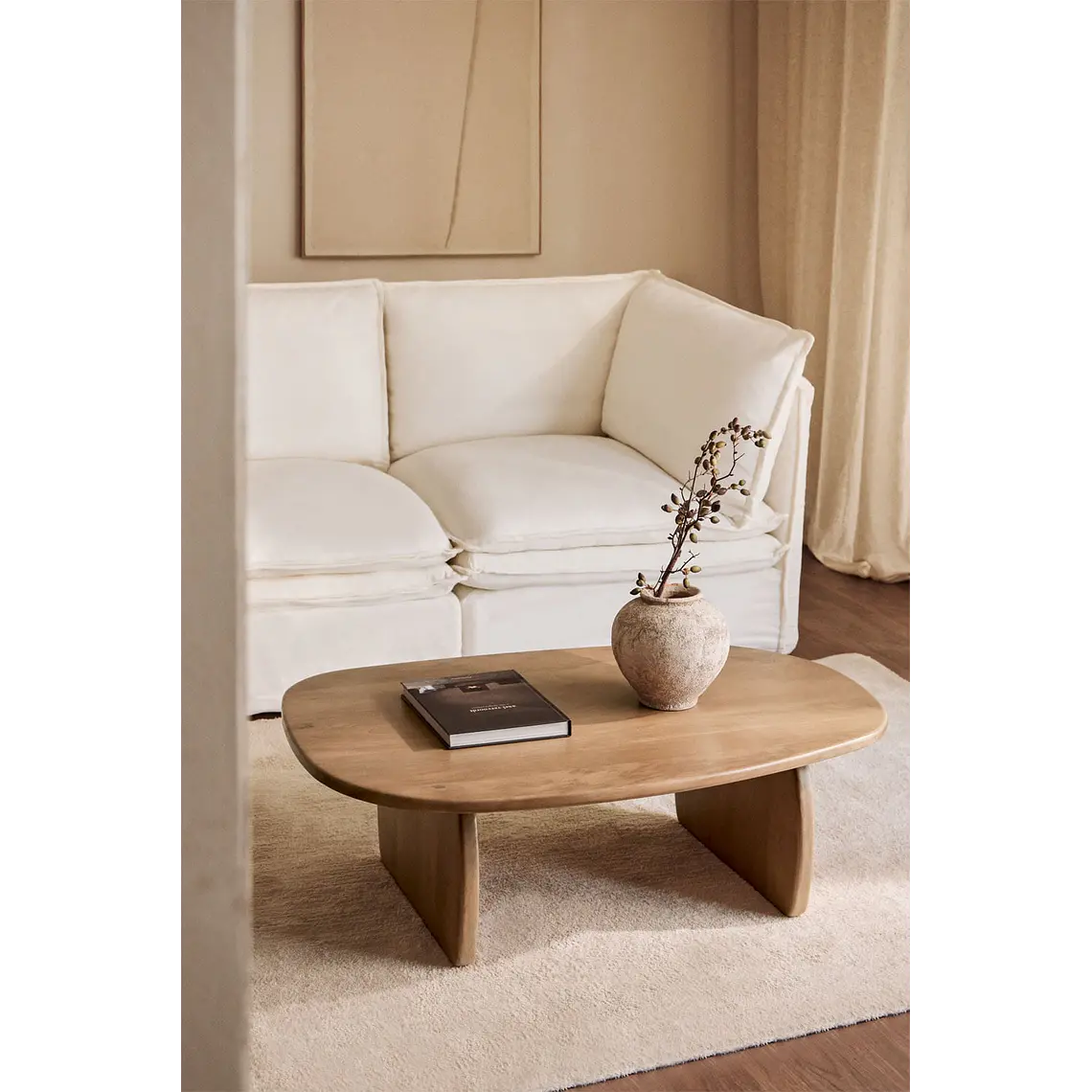 Alaro · Mesa de centro en acabado madera de 110 cm 1