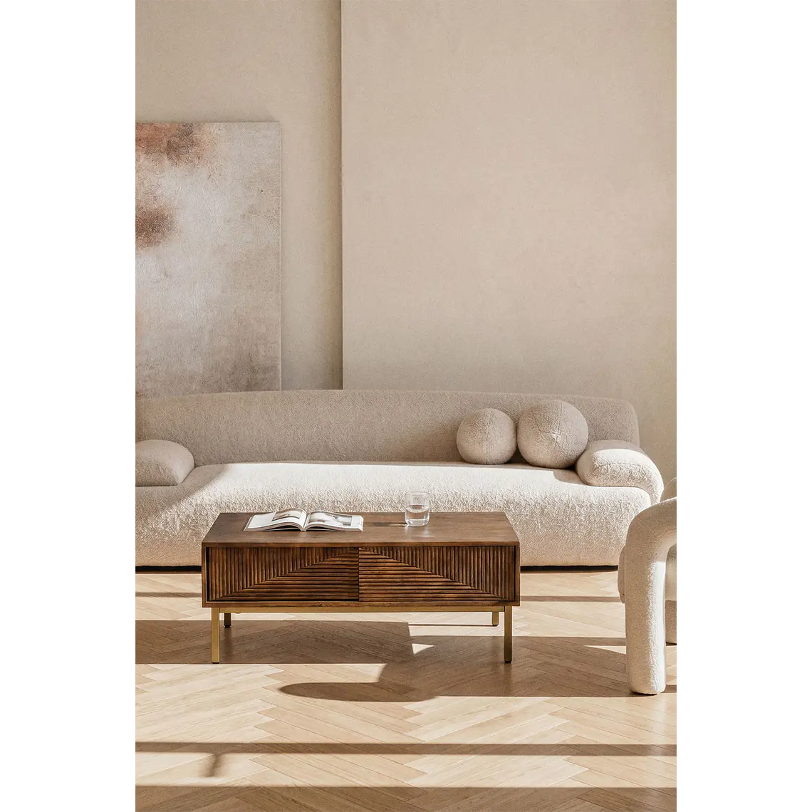 Alian · Mesa de centro en acabado madera de 100 cm 1