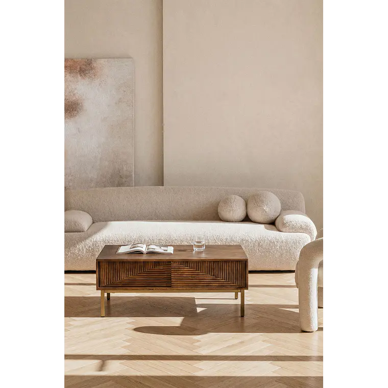 Alian · Mesa de centro en acabado madera de 100 cm 1