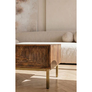 Alian · Mesa de centro en acabado madera de 100 cm