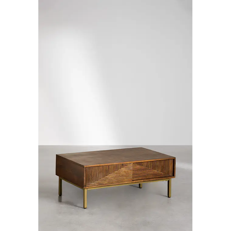 Alian · Mesa de centro en acabado madera de 100 cm 3