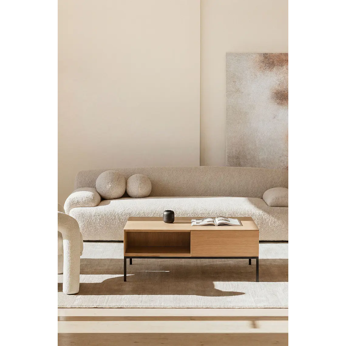 Lulen · Mesa de centro en acabado madera de 120 cm 1