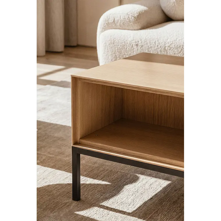 Lulen · Mesa de centro en acabado madera de 120 cm 2