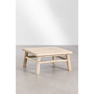 Mesa de centro para jardín cuadrada 80x80 cm en madera de teca Fioria