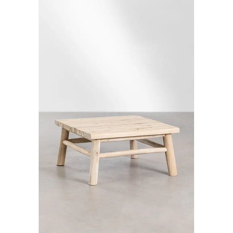 Mesa de centro para jardín cuadrada 80x80 cm en madera de teca Fioria 2