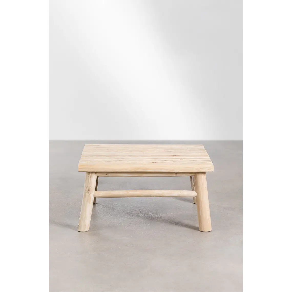 Mesa de centro para jardín cuadrada 80x80 cm en madera de teca Fioria 3
