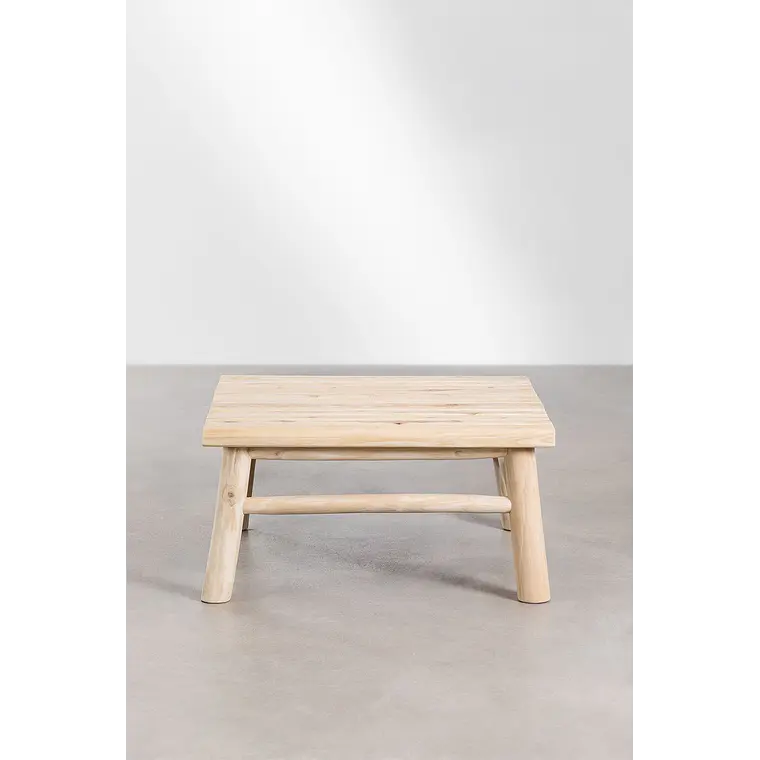 Mesa de centro para jardín cuadrada 80x80 cm en madera de teca Fioria 3