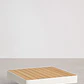 Mesa de centro para jardín cuadrada 90x90 cm en aluminio y madera de teca Gavena - Miniatura 4