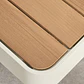 Mesa de centro para jardín cuadrada 90x90 cm en aluminio y madera de teca Gavena - Miniatura 7