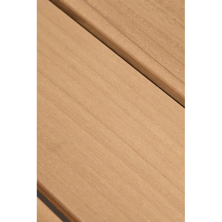 Mesa de centro para jardín cuadrada 90x90 cm en aluminio y madera de teca Gavena 8