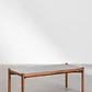 Mesa de centro para jardín en cemento y madera de acacia Damia - Miniatura 1