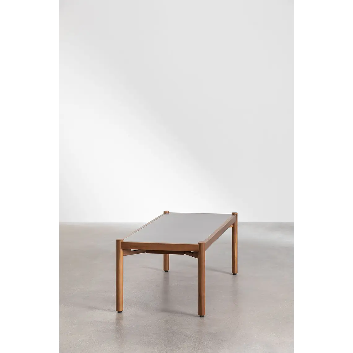 Mesa de centro para jardín en cemento y madera de acacia Damia 3