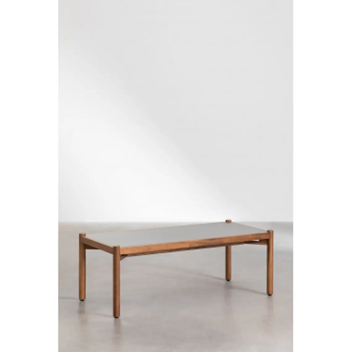 Mesa de centro para jardín en cemento y madera de acacia Damia 8