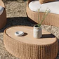 Mesa de centro para jardín ovalada 105x60 cm en madera de acacia y ratán sintético Gareva - Miniatura 2
