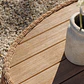 Mesa de centro para jardín ovalada 105x60 cm en madera de acacia y ratán sintético Gareva - Miniatura 3