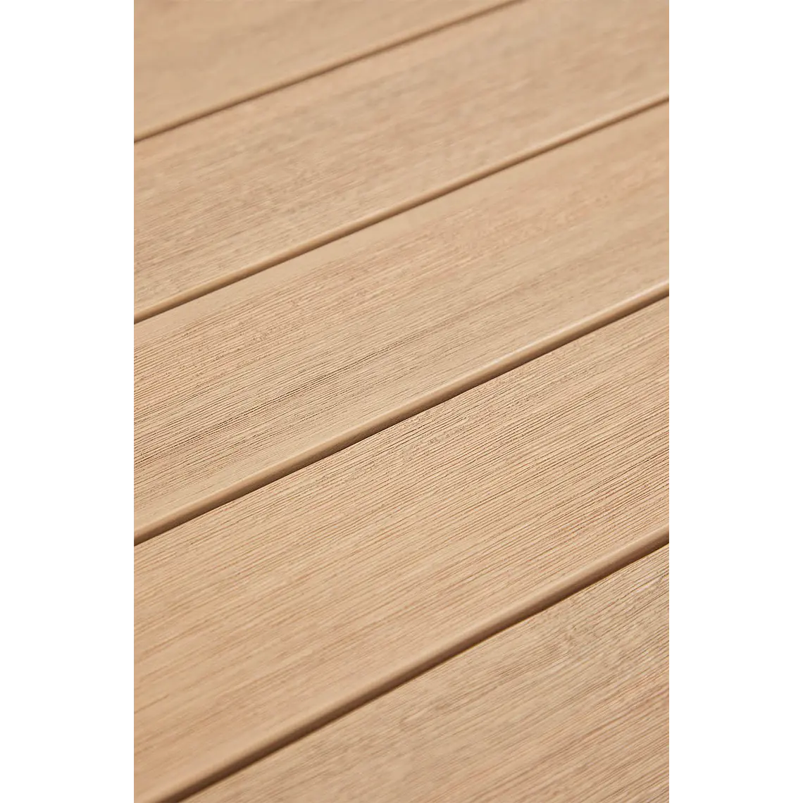 Mesa de centro para jardín ovalada 105x60 cm en madera de acacia y ratán sintético Gareva 8
