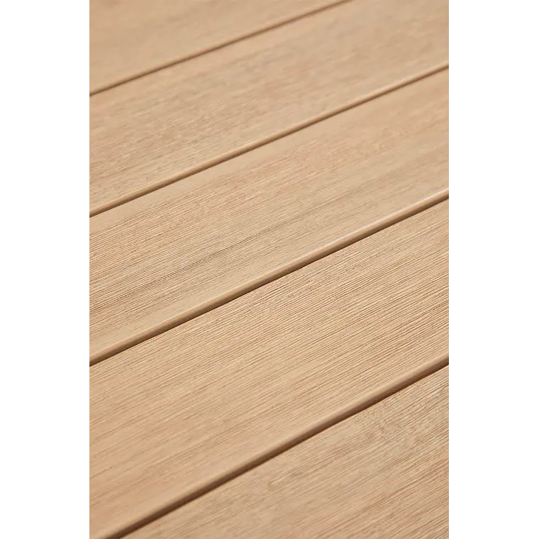Mesa de centro para jardín ovalada 105x60 cm en madera de acacia y ratán sintético Gareva 8