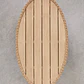 Mesa de centro para jardín ovalada 105x60 cm en madera de acacia y ratán sintético Gareva - Miniatura 9