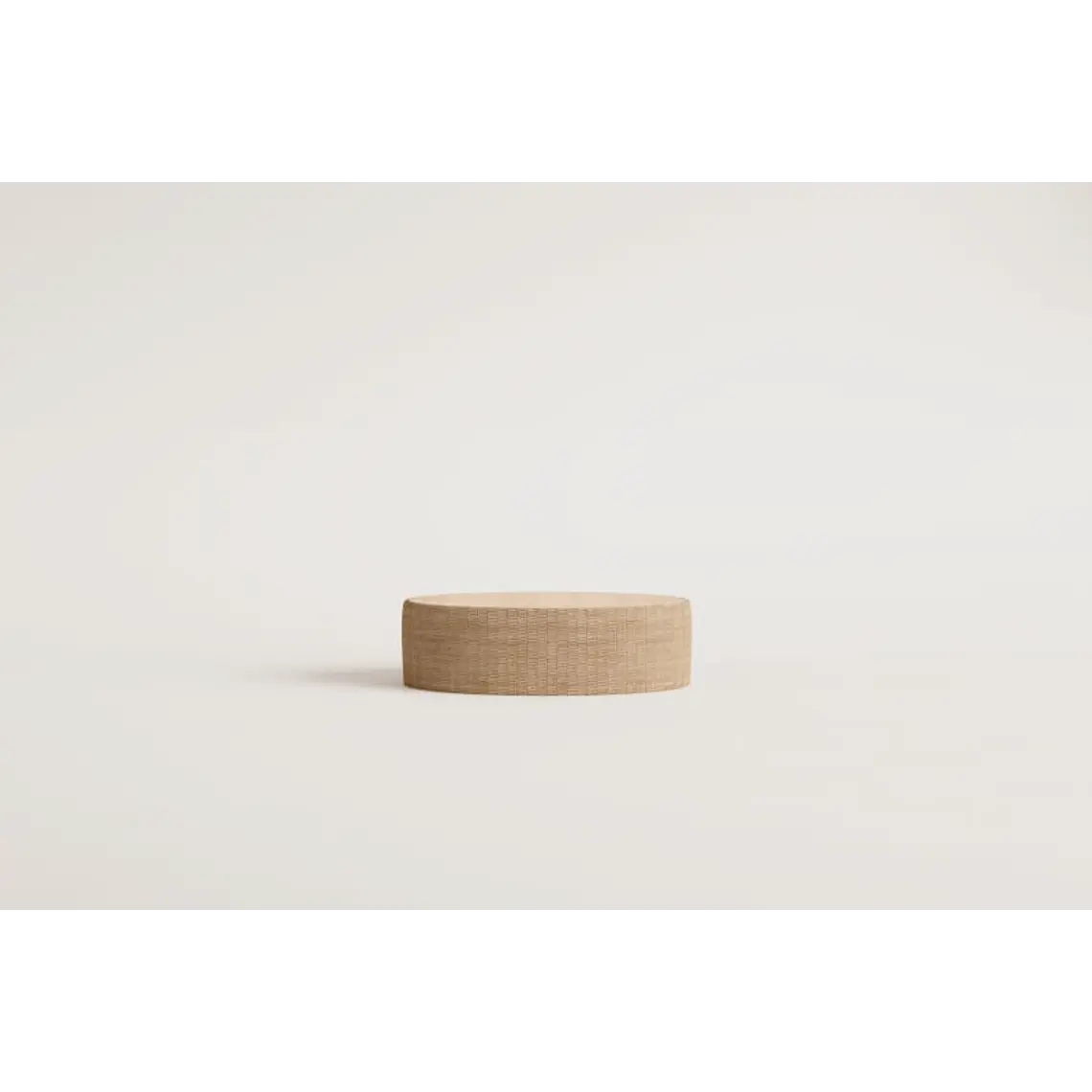 Mesa de centro para jardín ovalada 105x60 cm en madera de acacia y ratán sintético Gareva 10
