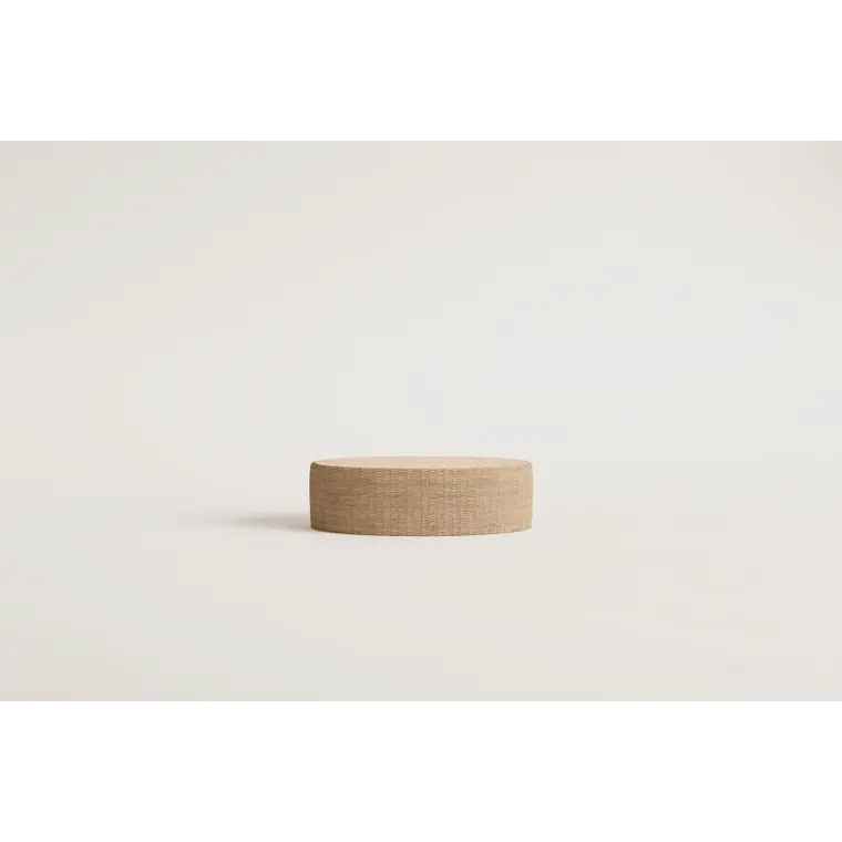 Mesa de centro para jardín ovalada 105x60 cm en madera de acacia y ratán sintético Gareva 10