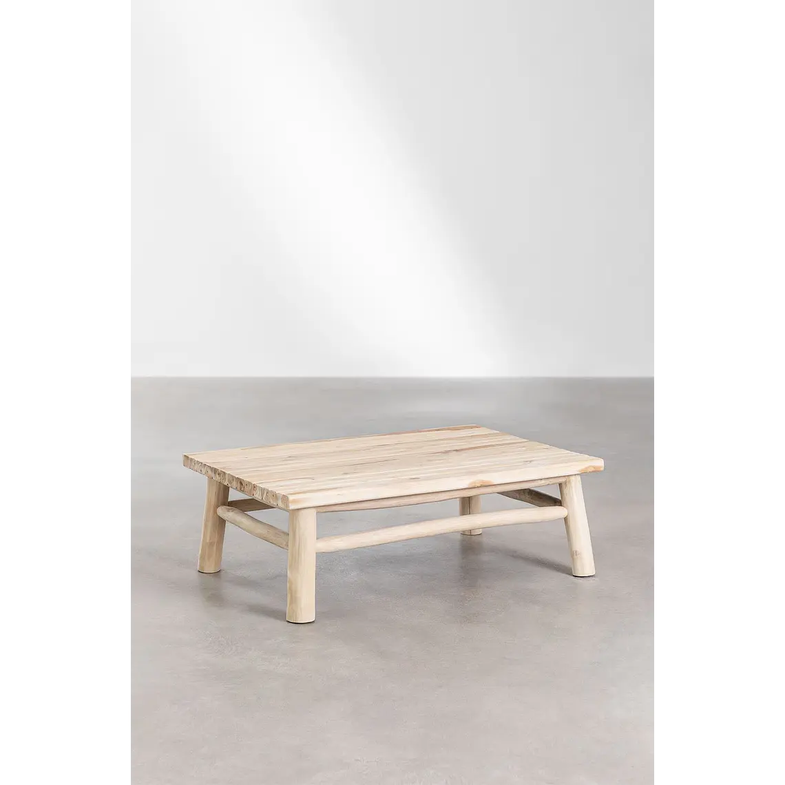Mesa de centro para jardín rectangular 120x80 cm en madera de teca Erenia 3