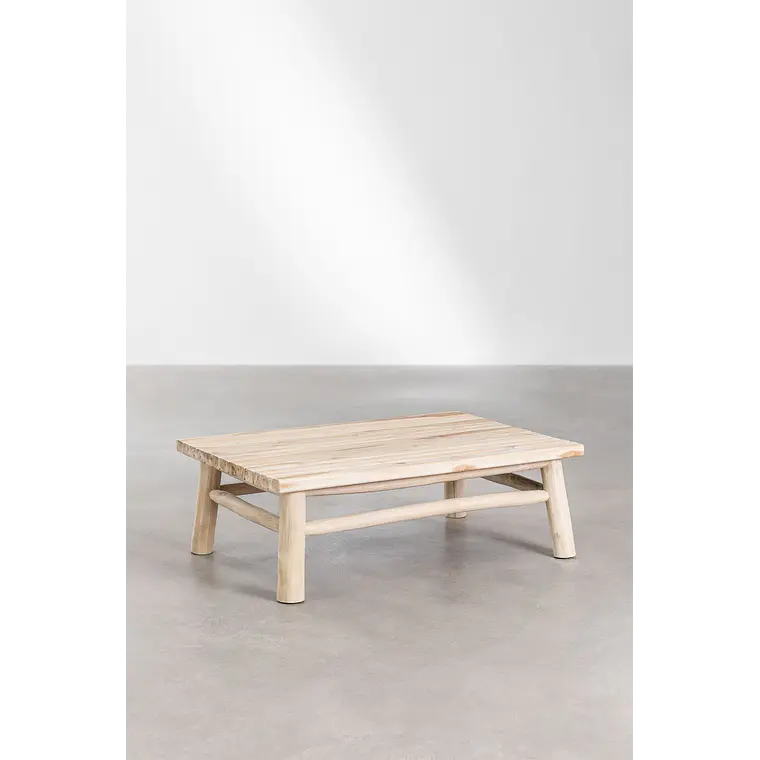 Mesa de centro para jardín rectangular 120x80 cm en madera de teca Erenia 3