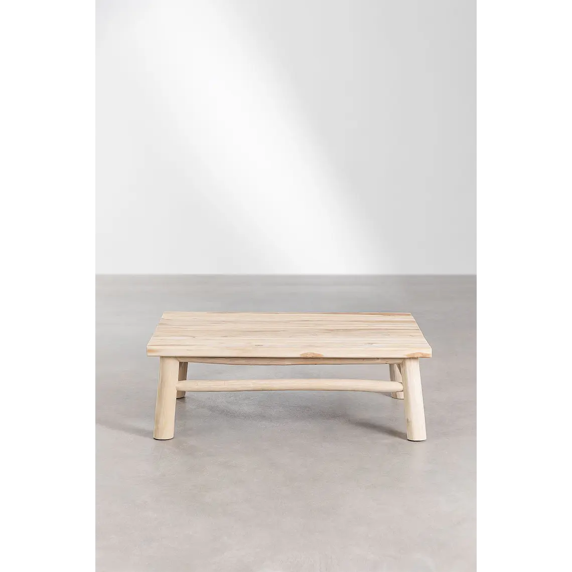 Mesa de centro para jardín rectangular 120x80 cm en madera de teca Erenia 4