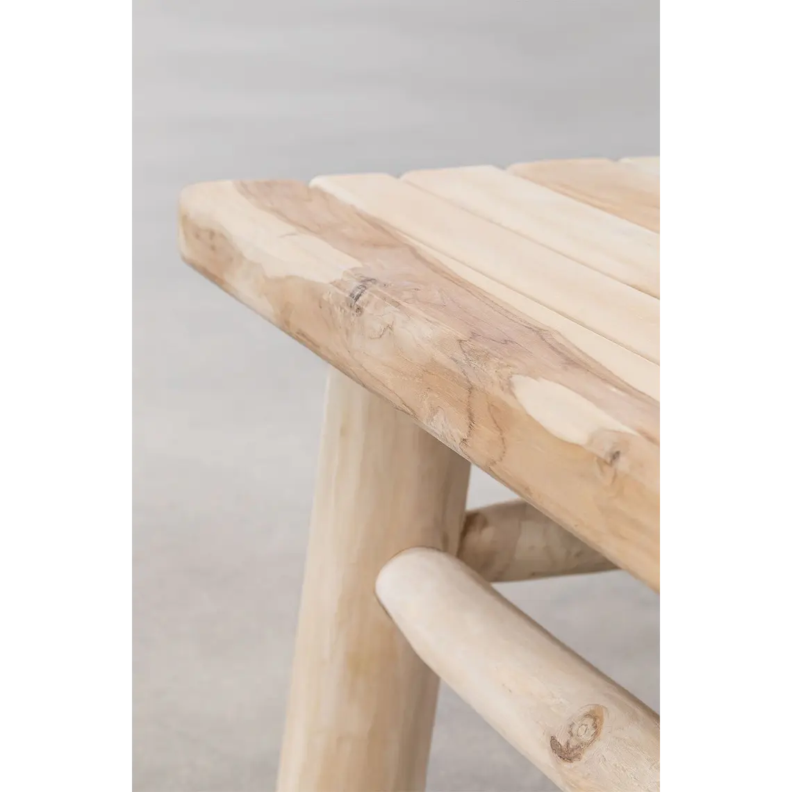 Mesa de centro para jardín rectangular 120x80 cm en madera de teca Erenia 5