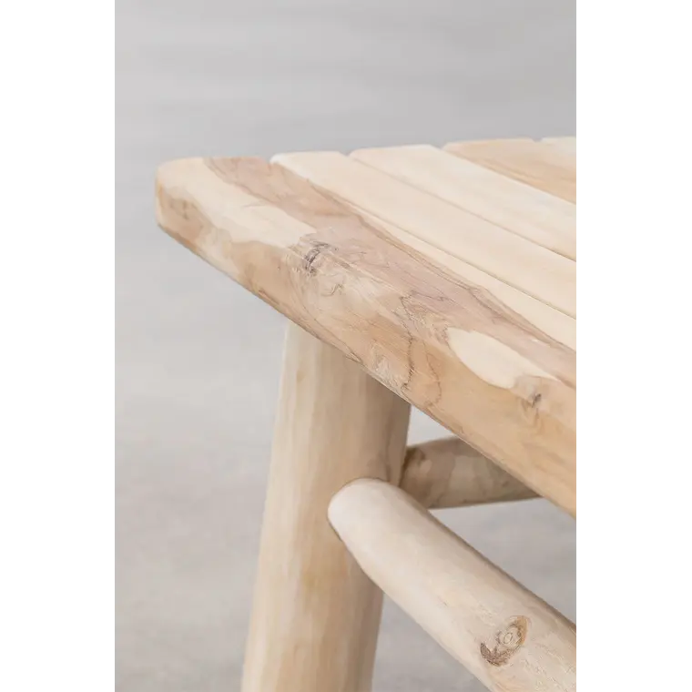 Mesa de centro para jardín rectangular 120x80 cm en madera de teca Erenia 5