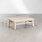 Mesa de centro para jardín rectangular 120x80 cm en madera de teca Erenia - Miniatura 8