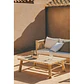 Mesa de centro para jardín rectangular 120x80 cm en madera de teca Erenia - Miniatura 9