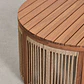 Mesa de centro para jardín redonda Ø70 cm en madera de acacia y cuerda trenzada Branova - Miniatura 5
