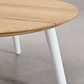 Mesa de centro para jardín redonda Ø80 cm en madera de teca y aluminio Neria - Miniatura 4