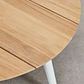 Mesa de centro para jardín redonda Ø80 cm en madera de teca y aluminio Neria - Miniatura 5