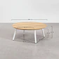 Mesa de centro para jardín redonda Ø80 cm en madera de teca y aluminio Neria - Miniatura 7